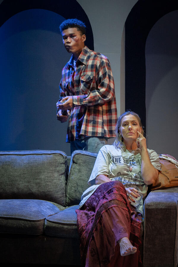 JAK- "Tracks" by Paula B Stanic dir. Tabatha Gayle and Sarah Norris (Off-Broadway). ph: Burdette Parks. Also in the pic Laura Hooper